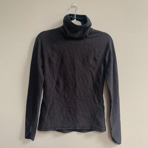 Lucy Textured Turtleneck Women's XS X-Small Base Layer Black Run Hike Outdoors